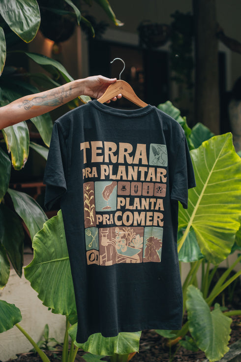 Camiseta Agroecológica Terra para Plantar - Noite - Fit Regular