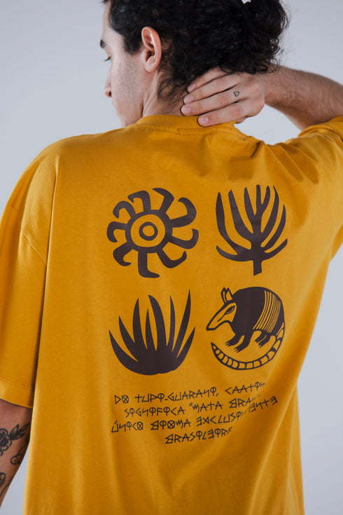 Camiseta Agroecológica Rupestre Solar - Fit Oversized