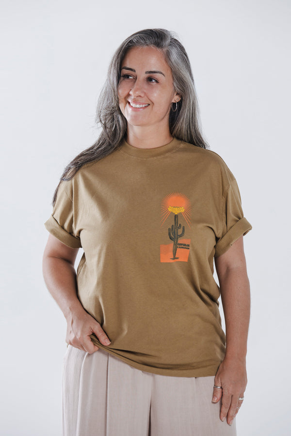 Camiseta Agroecológica Mandacaru Terra - Fit Oversized