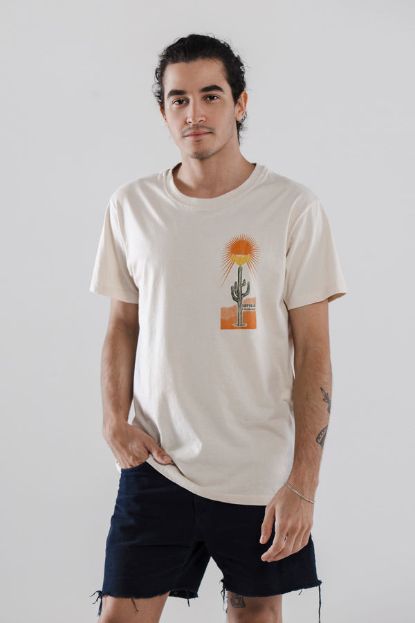 Camiseta Agroecológica Mandacaru Areia - Fit Regular