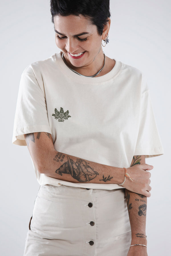 Camiseta Agroecológica Sertão Arado Areia - Fit Regular