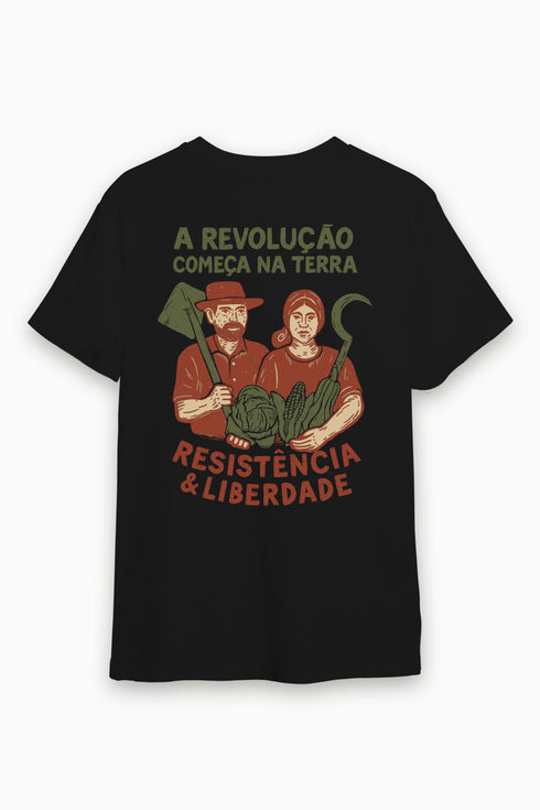 Camiseta Agroecológica Resistência - Noite - Fit Regular