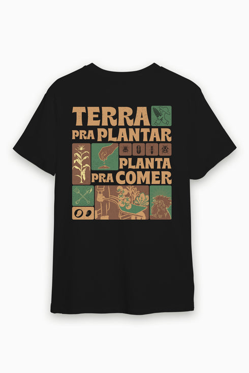 Camiseta Agroecológica Terra para Plantar - Noite - Fit Regular