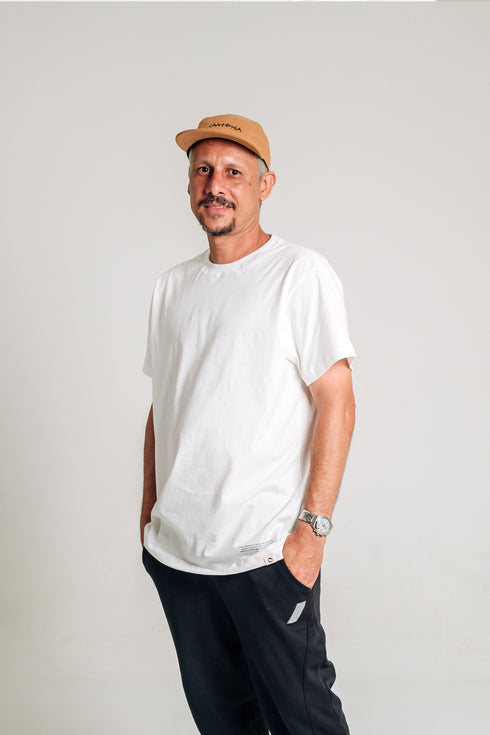 Camiseta Básica Agroecológica - Fit Regular - Arroz Branco