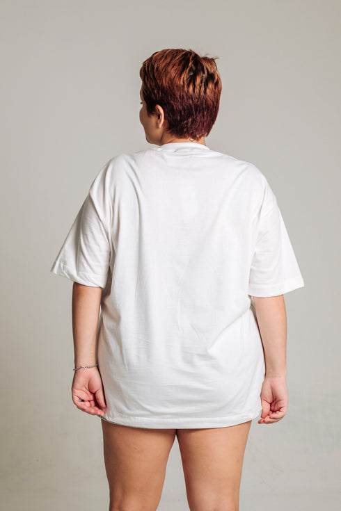 Camiseta Básica Agroecológica - Fit Oversized - Arroz Branco