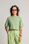 Camiseta Básica Agroecológica - Fit Cropped - Verde Ervilha