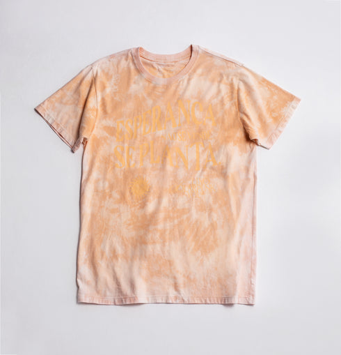 Camiseta Agroecológica Esperança Tie-dye Urucum- Fit Regular