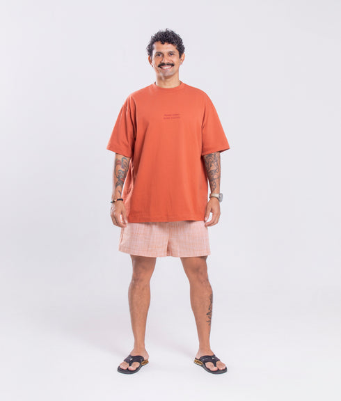 Camiseta Agroecológica Sativa – Cor Laranja Batata Doce – Fit Oversized