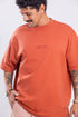 Camiseta Agroecológica Sativa – Cor Laranja Batata Doce – Fit Oversized