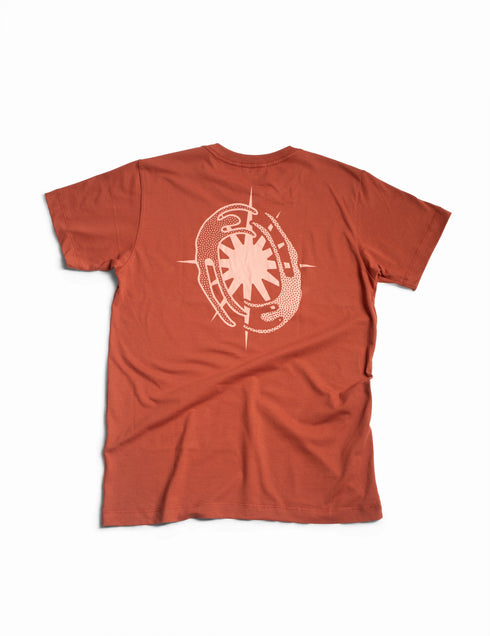 Camiseta Agroecológica Grounded Mind – Cor Laranja Batata Doce – Fit Regular