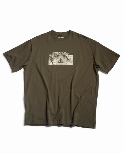 Camiseta Agroecológica Grounded Mind – Cor Verde Couve – Fit Oversized