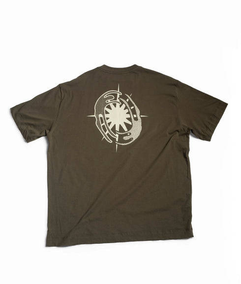 Camiseta Agroecológica Grounded Mind – Cor Verde Couve – Fit Oversized