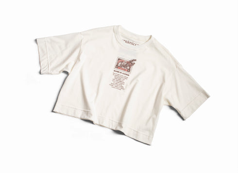 Camiseta Agroecológica - Fit Cropped - Banho de Alecrim - Off White