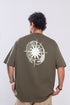 Camiseta Agroecológica Grounded Mind – Cor Verde Couve – Fit Oversized