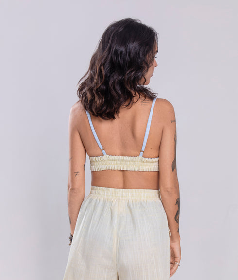 Top Agroecológico Pipa – Cor Amarelo/Azul