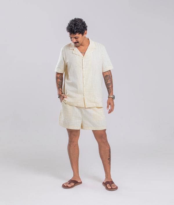 Shorts Agroecológico Tibau – Cor Amarelo Couve-Flor