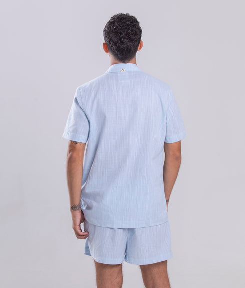 Shorts Agroecológico Tibau – Cor Azul Clitória