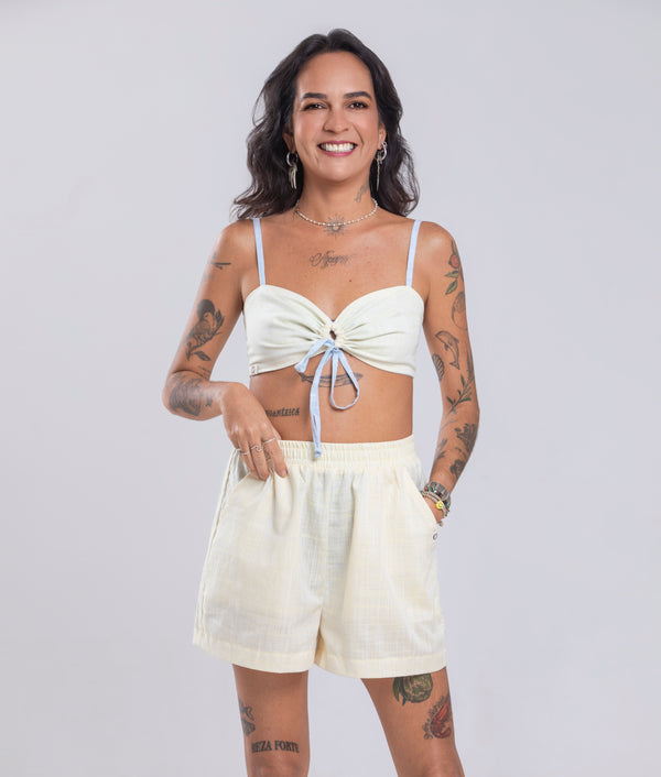 Top Agroecológico Sagi – Cor Amarelo/Azul