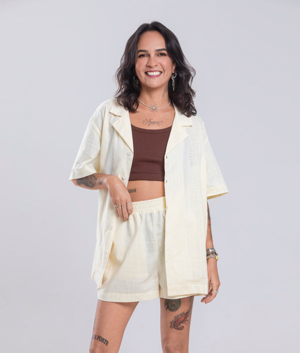 Camisa Agroecológica Madeiro – Cor Amarelo Couve-Flor