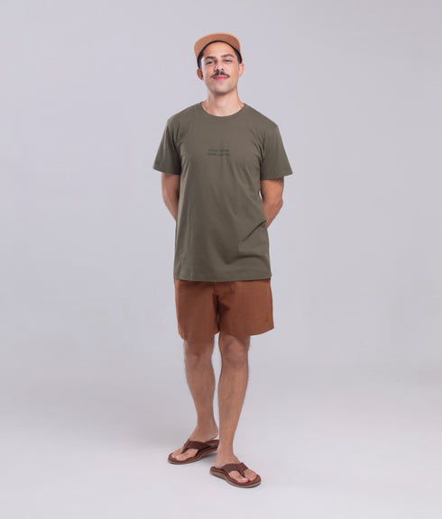 Camiseta Agroecológica Sativa – Cor Verde Couve – Fit Regular