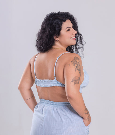 Top Agroecológico Pipa – Cor Amarelo/Azul