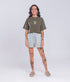 Camiseta Agroecológica Libre y Salvage – Cor Verde Couve – Fit Cropped