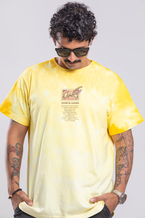 Camiseta Agroecológica Banho de Alecrim – Tie Dye Natural – Fit Regular