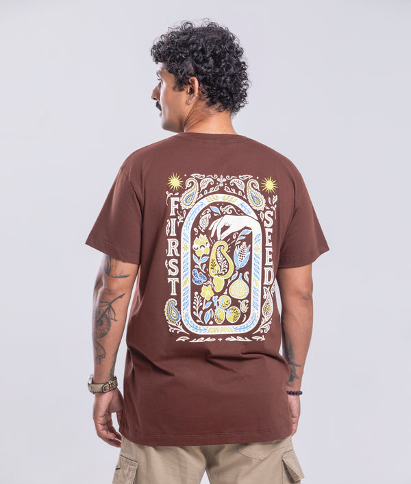 Camiseta Agroecológica Soil To Soul – Cor Marrom Macaxeira – Fit Regular