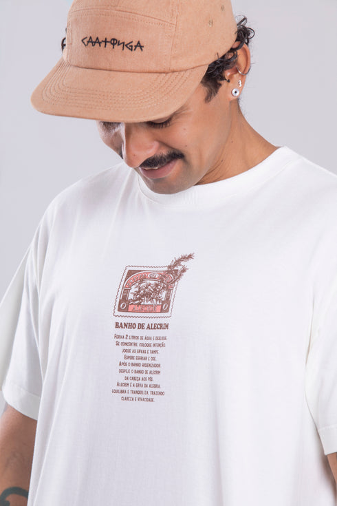 Camiseta Agroecológica Abre Caminhos – Cor Off White Arroz Branco – Fit Regular