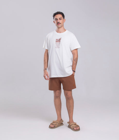 Camiseta Agroecológica Abre Caminhos – Cor Off White Arroz Branco – Fit Regular