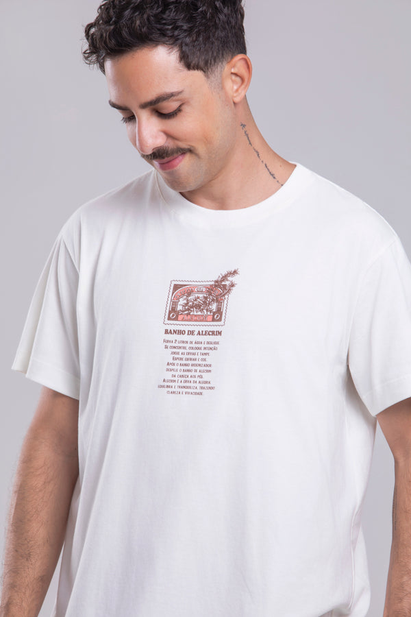 Camiseta Agroecológica Abre Caminhos – Cor Off White Arroz Branco – Fit Regular