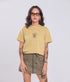 Camiseta Agroecológica Libre y Salvage – Cor Amarelo Gengibre – Fit Regular