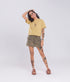 Camiseta Agroecológica Libre y Salvage – Cor Amarelo Gengibre – Fit Regular