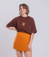 Camiseta Agroecológica Libre e Salvage – Cor Marrom Macaxeira – Fit Oversized