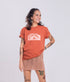 Camiseta Agroecológica Grounded Mind – Cor Laranja Batata Doce – Fit Regular
