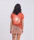 Camiseta Agroecológica Grounded Mind – Cor Laranja Batata Doce – Fit Regular