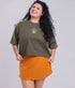Camiseta Agroecológica Libre y Salvage – Cor Verde Couve – Fit Cropped