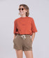 Camiseta Agroecológica Sativa – Cor Laranja Batata Doce – Fit Oversized