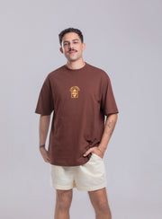 Camiseta Agroecológica Libre e Salvage – Cor Marrom Macaxeira – Fit Oversized
