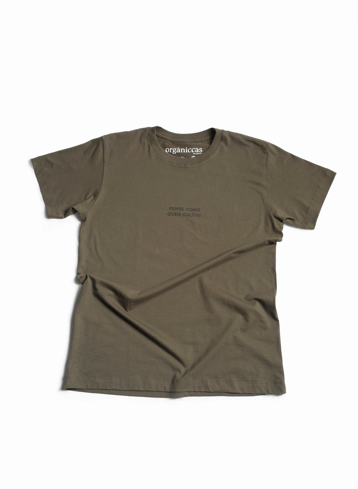 Camiseta Agroecológica Sativa – Cor Verde Couve – Fit Regular