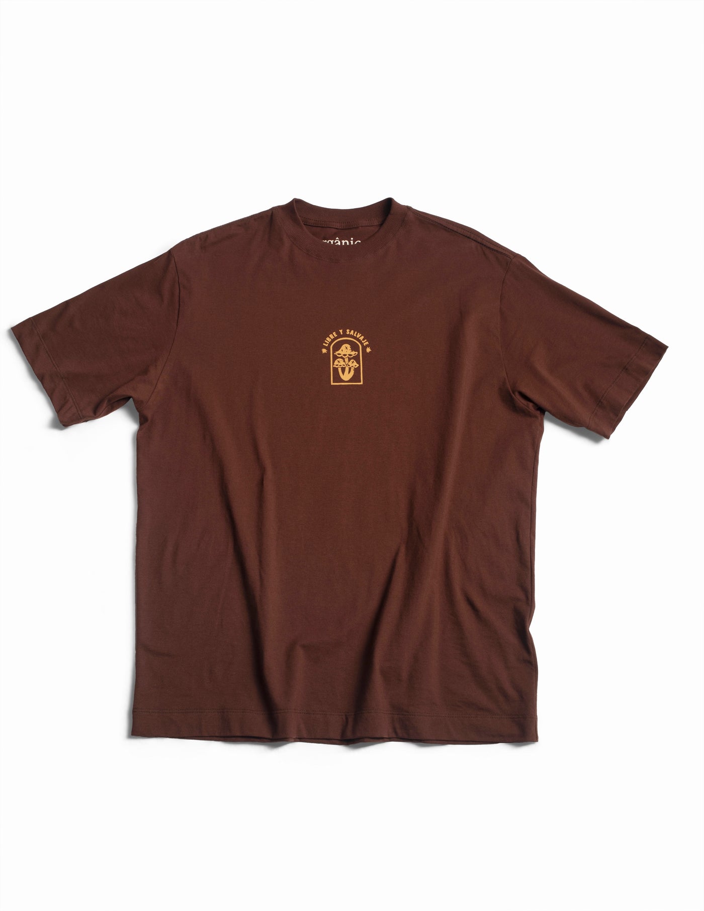 Camiseta Agroecológica Libre e Salvage – Cor Marrom Macaxeira – Fit Oversized