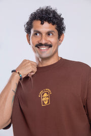 Camiseta Agroecológica Libre e Salvage – Cor Marrom Macaxeira – Fit Oversized
