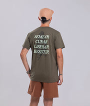 Camiseta Agroecológica Sativa – Cor Verde Couve – Fit Regular