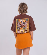 Camiseta Agroecológica Libre e Salvage – Cor Marrom Macaxeira – Fit Oversized